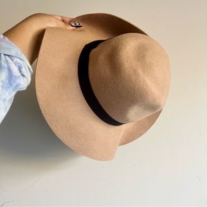 Tan Floppy Wide Brim Hat